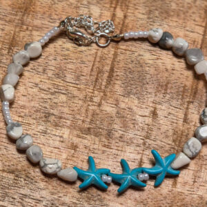 Enkelbandje howliet/zeester