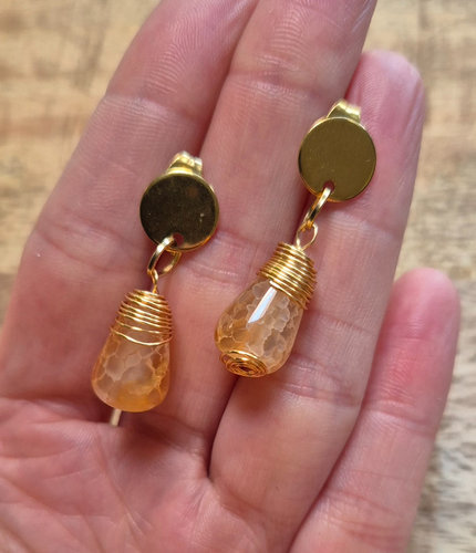 Citrien oorbellen - Afbeelding 2