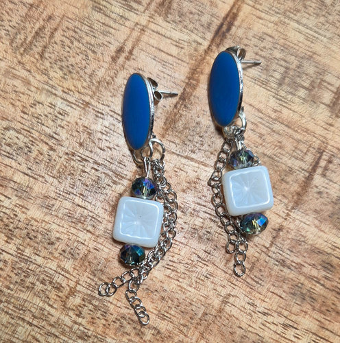 Blauwe oorbellen - Afbeelding 3