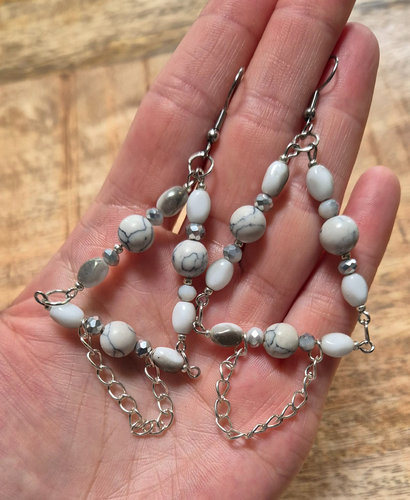 Howliet triangel oorbellen - Afbeelding 2