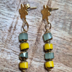 Groen/gele oorbellen