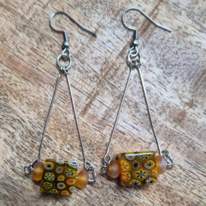 Millefiori oorbellen