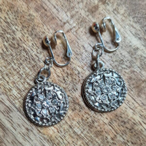 Oorbelclips zilverkleurig