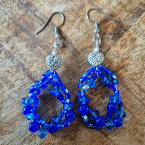 Kobalt blauwe oorbellen