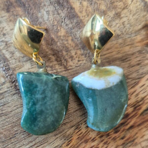 Tand natuursteen oorbellen