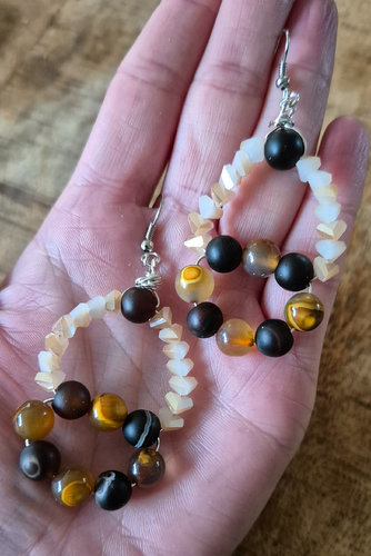 Oorbellen agaat - Afbeelding 2