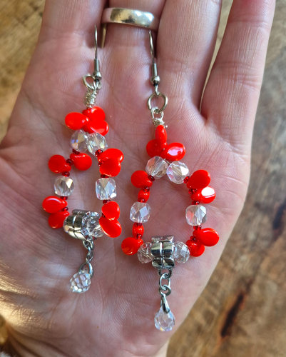 Rode oorbellen - Afbeelding 2