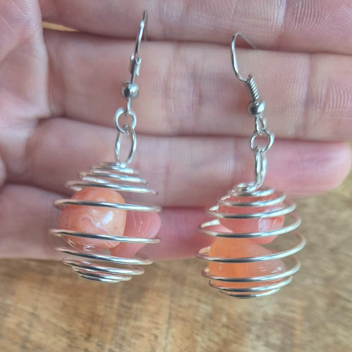 Agaat oorbellen - Afbeelding 2