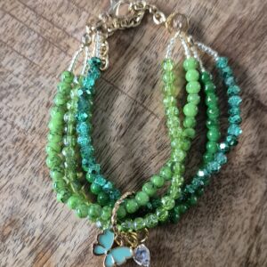 Groene vlinder armband