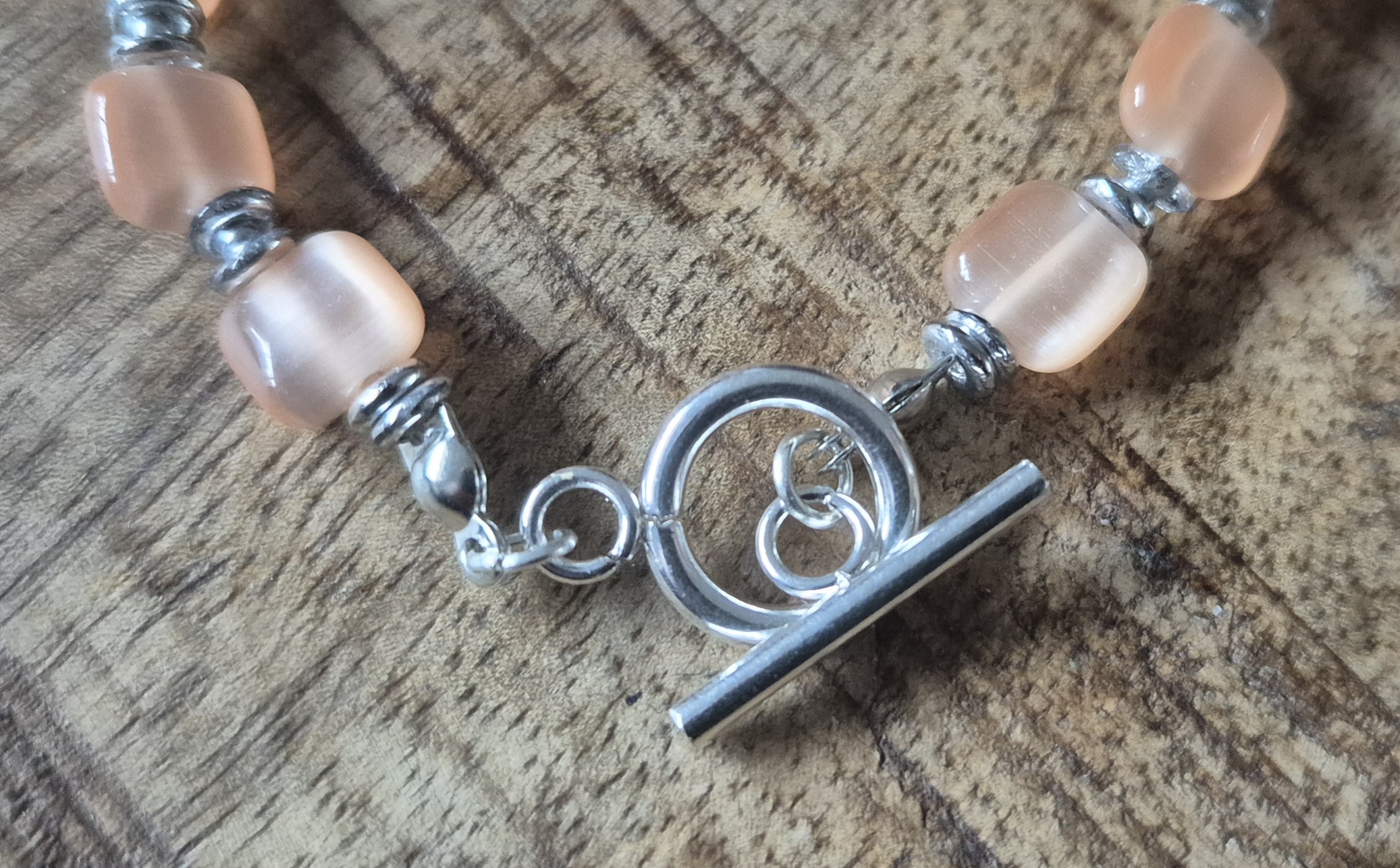 Zalmkleurig/oranje armbandje - Afbeelding 4