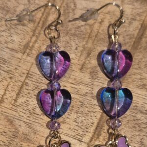 Regenboog vlinder oorbellen