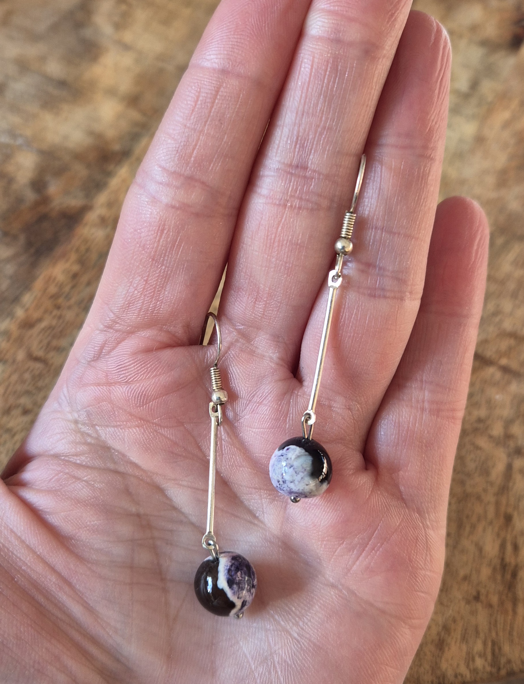 Oorbellen dragon agaat - Afbeelding 2