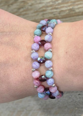 Paars tinten armband