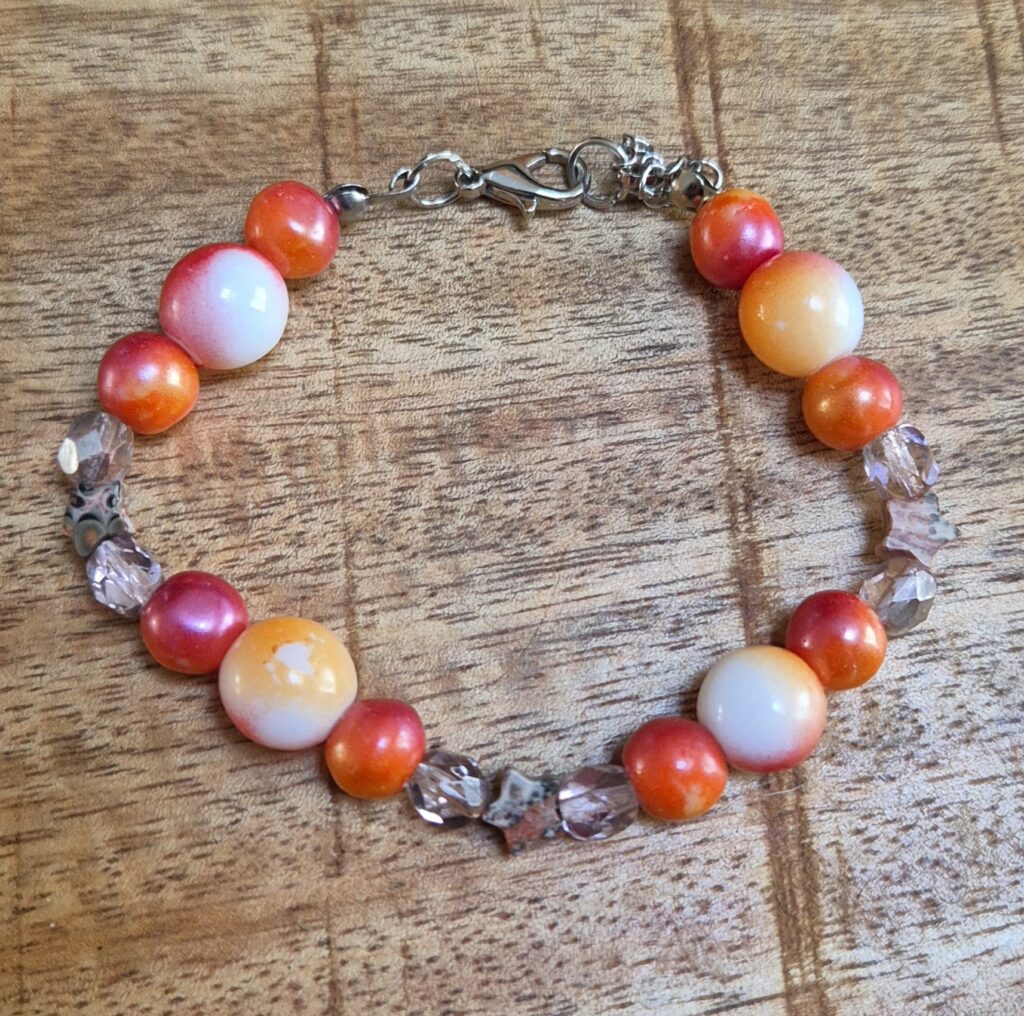 Armband oranje rood