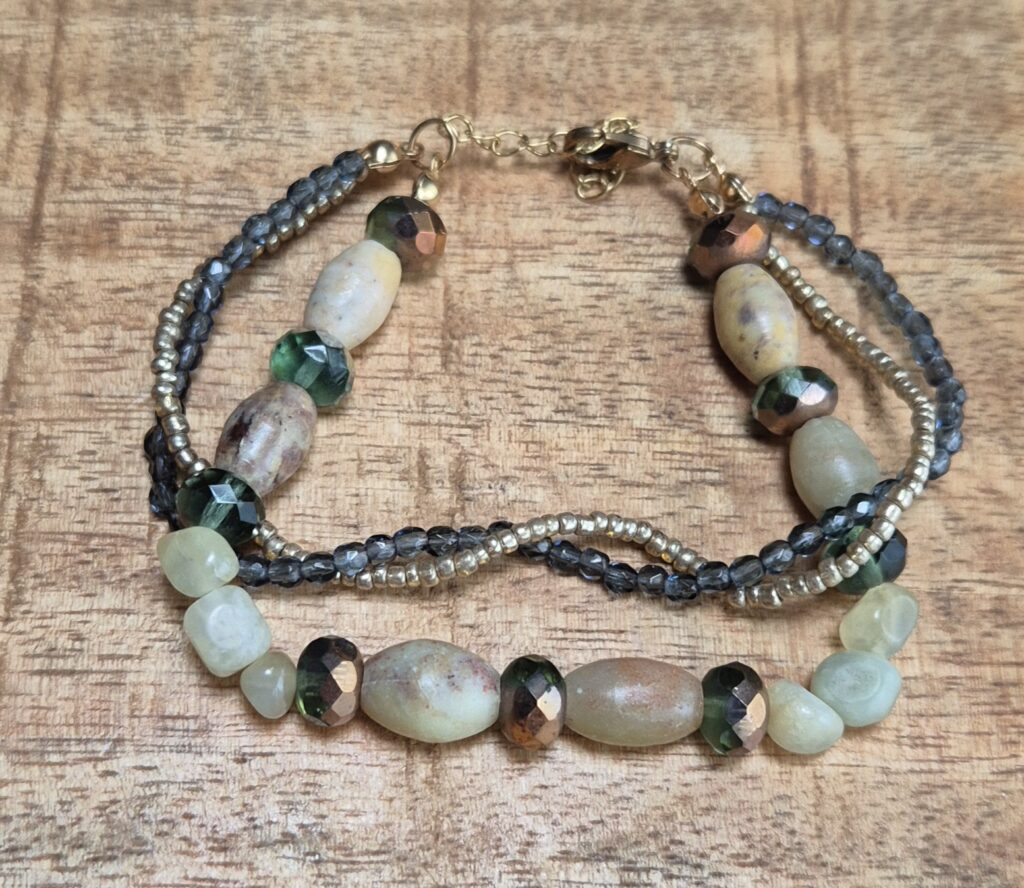 Natuursteen armbandje herfst
