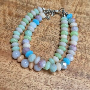 Gekleurde glaskralen armband