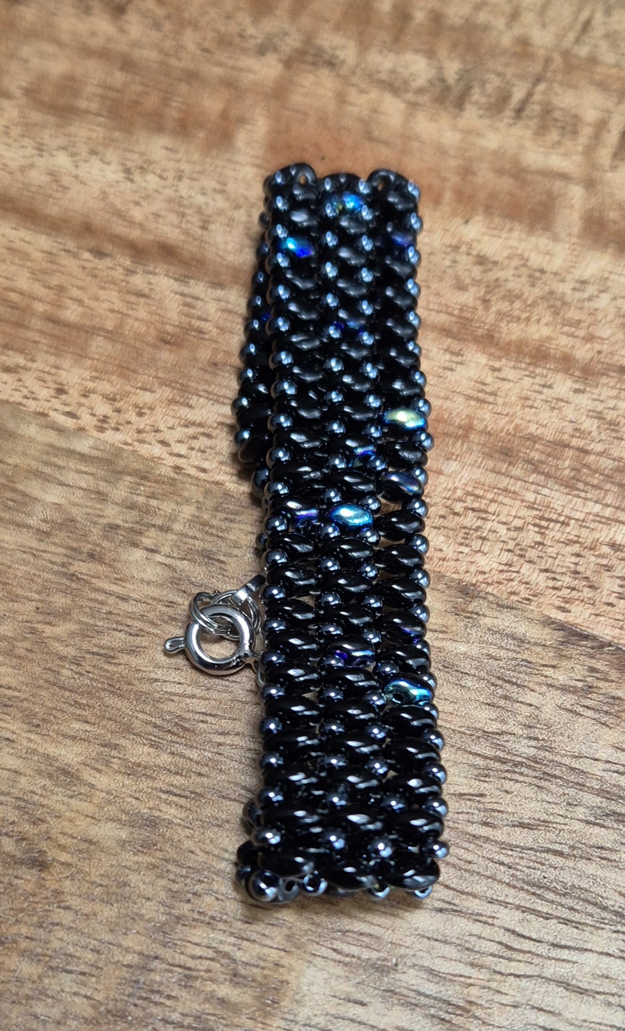 Zwarte superduo armband - Afbeelding 3