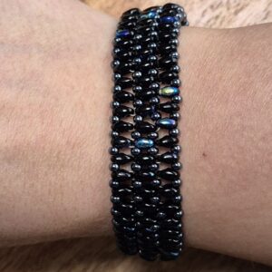 Zwarte superduo armband