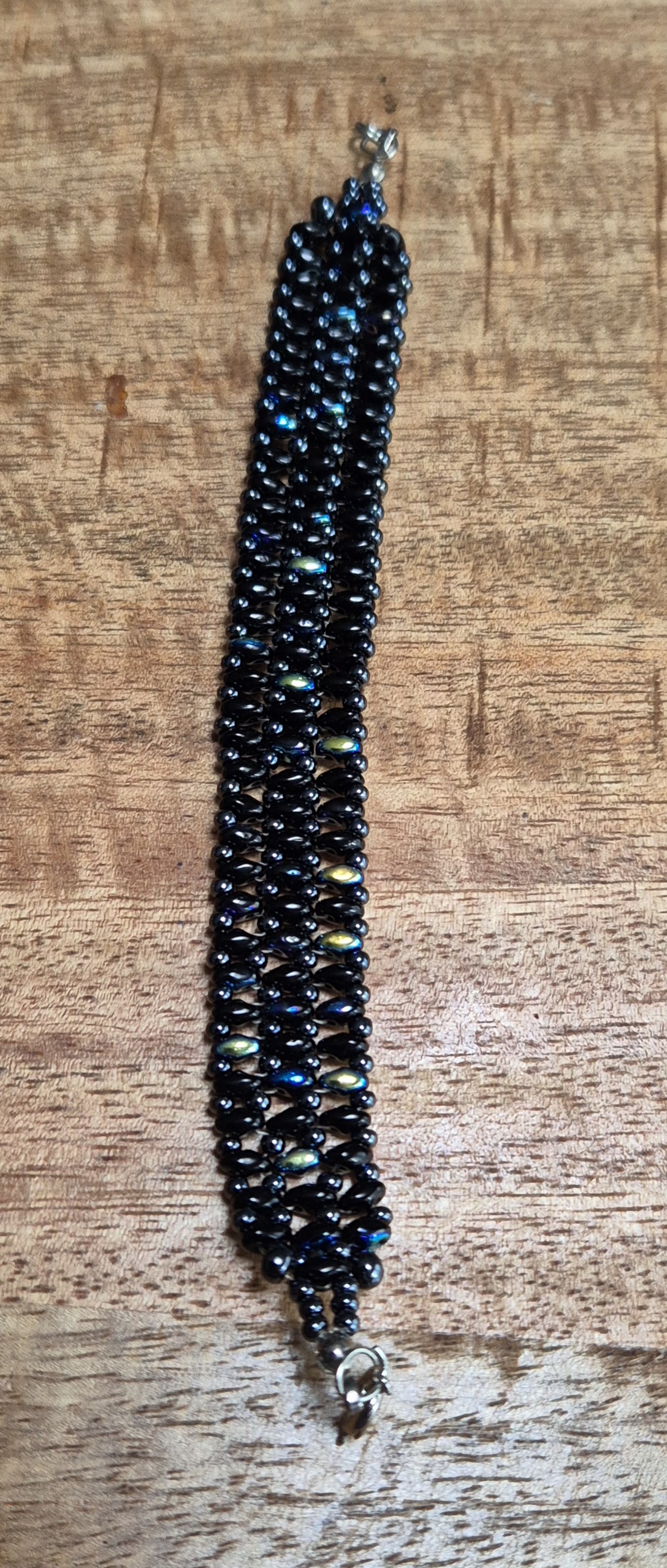 Zwarte superduo armband - Afbeelding 2