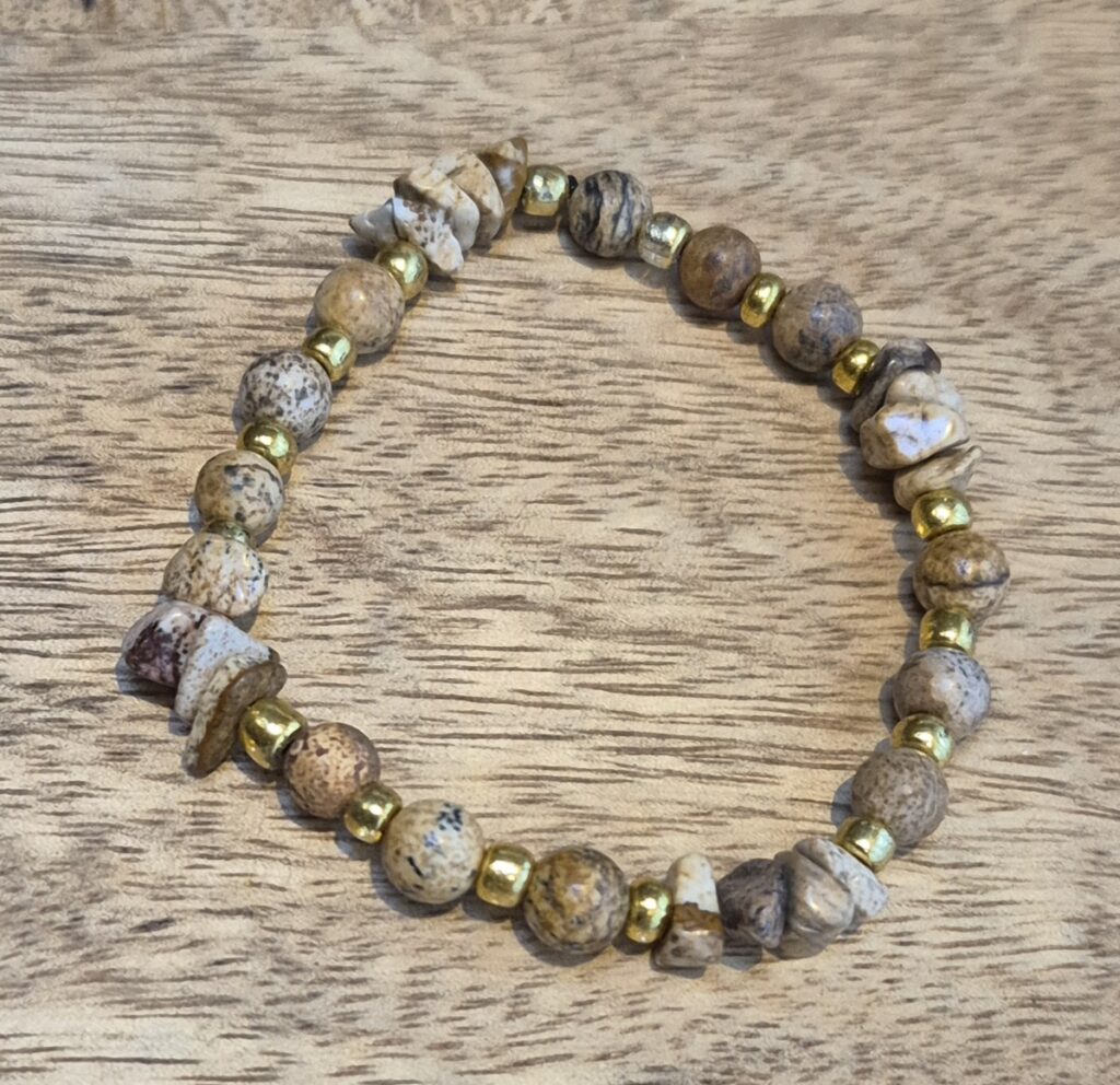 Natuursteen jaspis armbandje