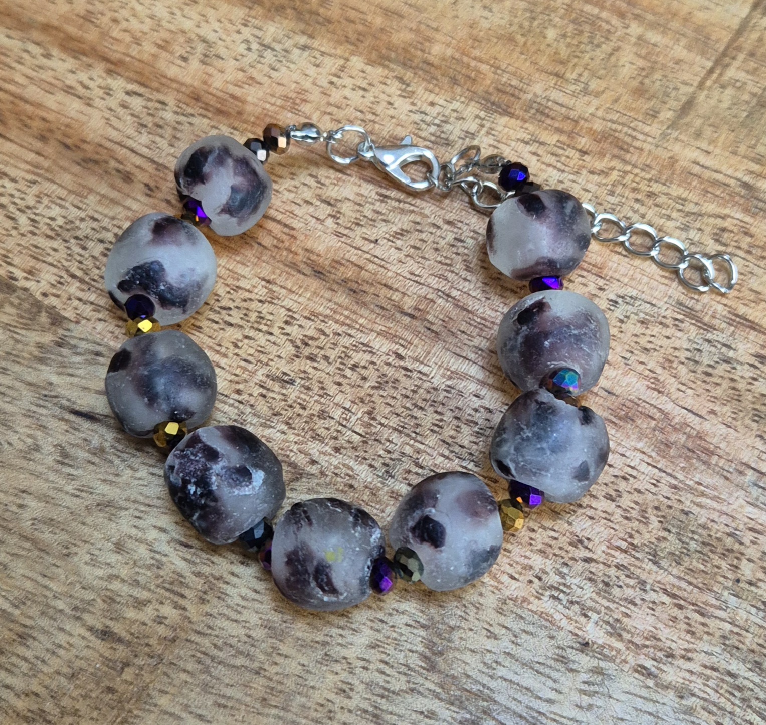 Glaskralen armband 12mm