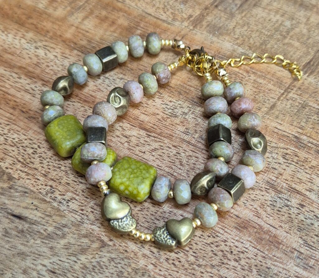 Armband natuursteen