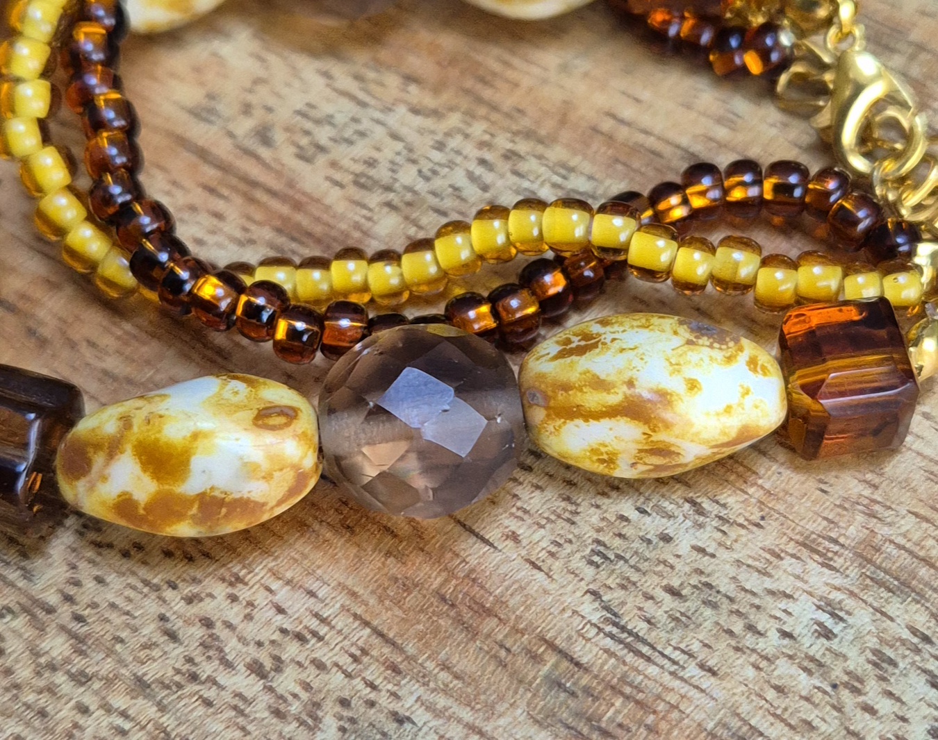 Bruine glasarmband - Afbeelding 3