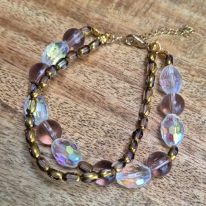 Armband transparant/ paars