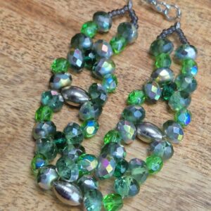 Groene facet armband