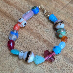 Glaskralen armband divers