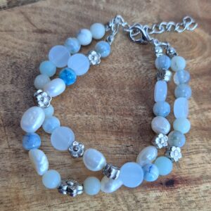 Zomerse azuur blauwe armband