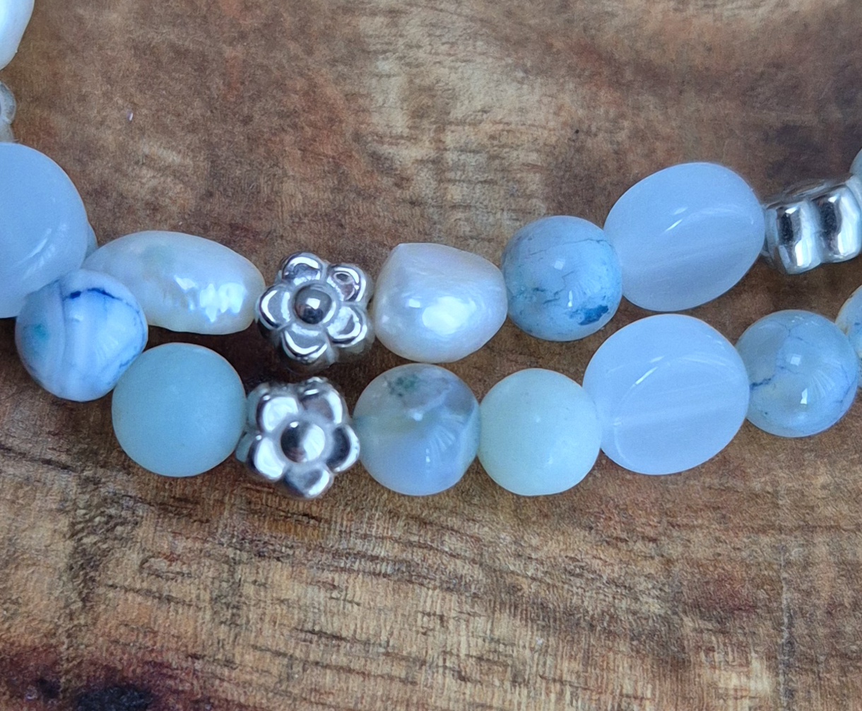 Zomerse azuur blauwe armband - Afbeelding 2