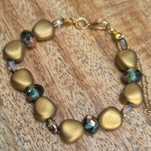 Goudkleurige nugget armband