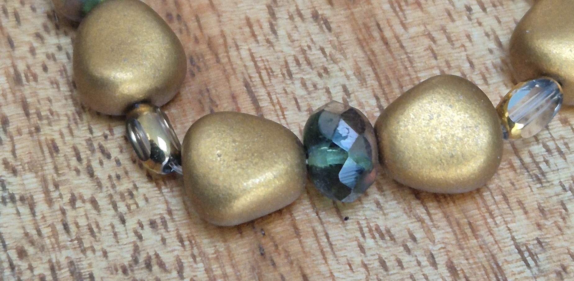 Goudkleurige nugget armband - Afbeelding 2