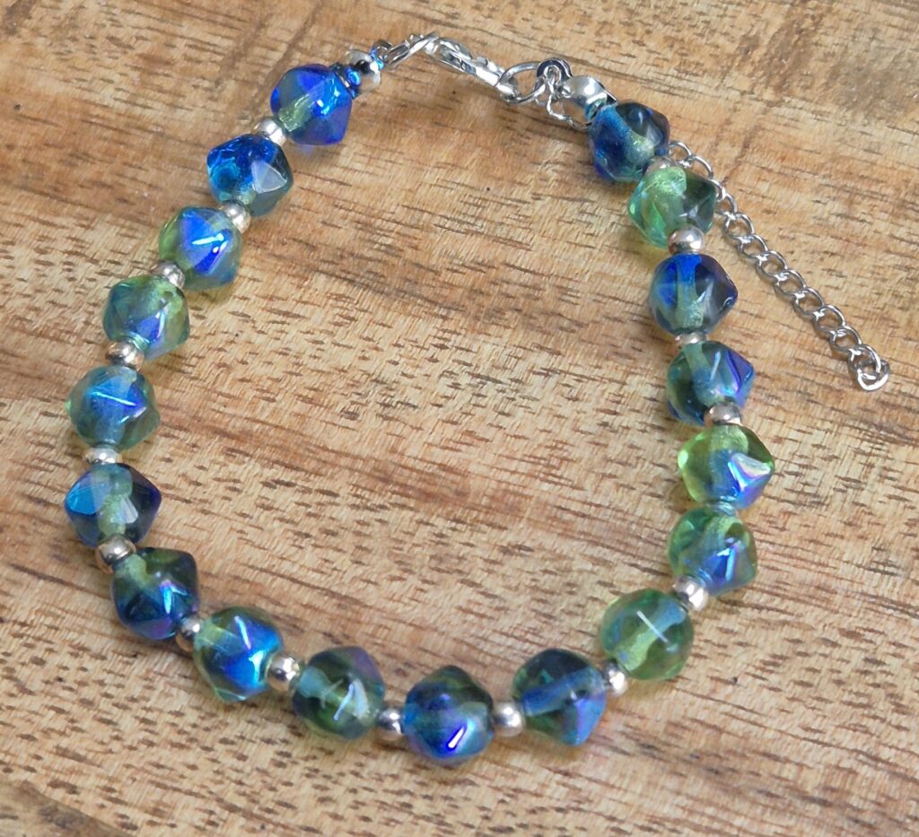 Blauw groene armband