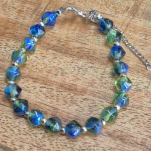 Blauw groene armband