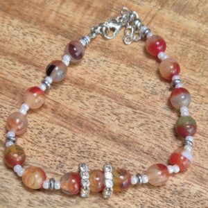 Armband oranje gemêleerd