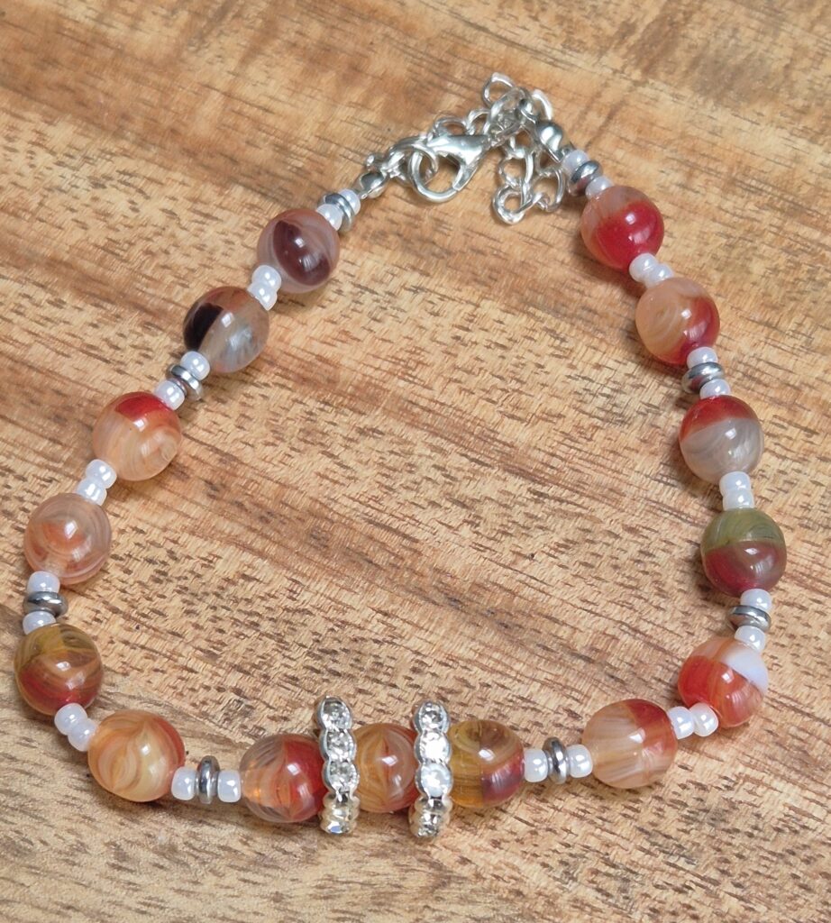 Armband oranje gemêleerd