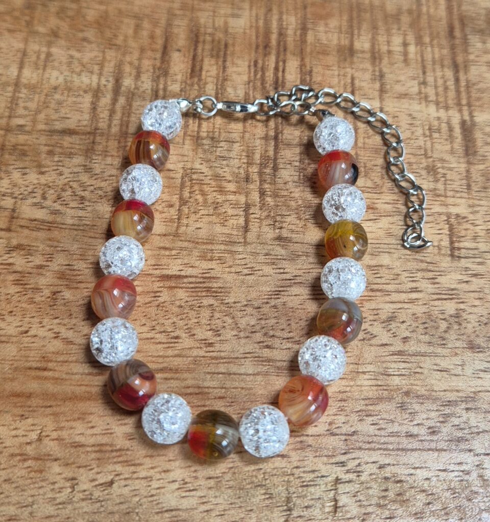 Glaskralen armband 8mm