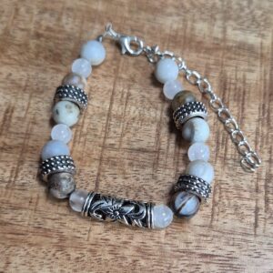 Aardetinten natuursteen armband