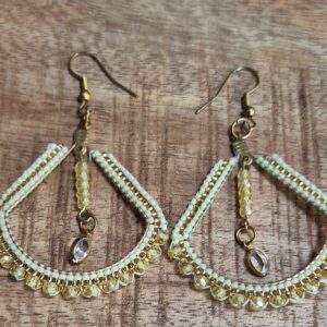 Gele zirkonia oorbellen