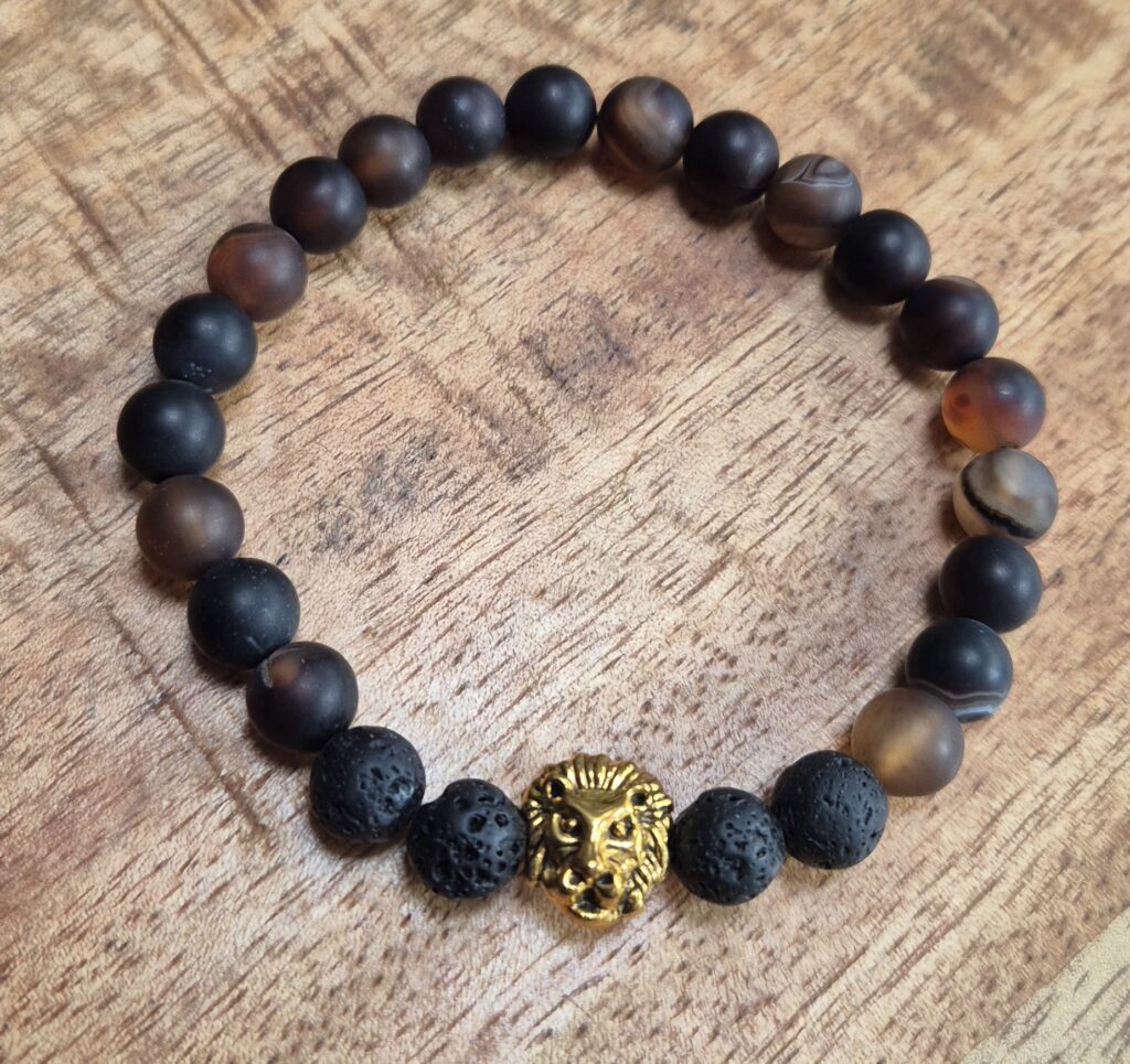 Armband leeuw agaat