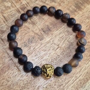 Armband leeuw agaat
