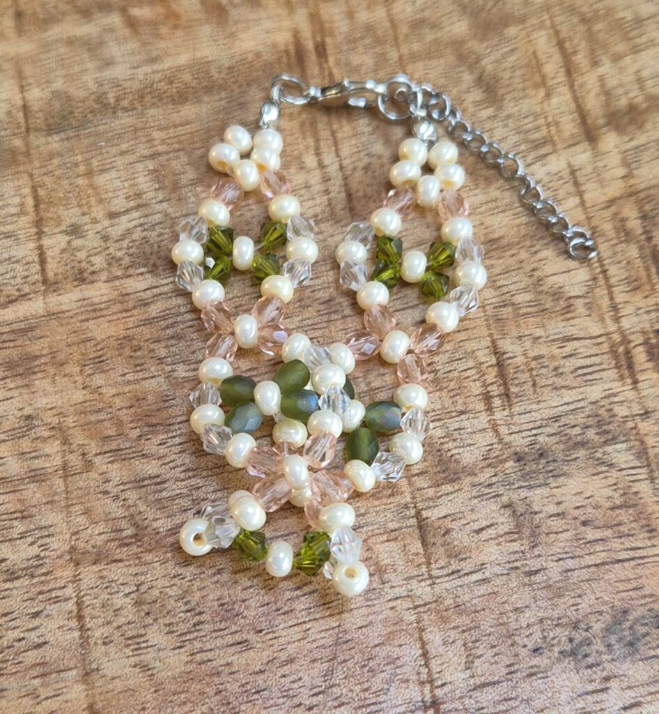 Armband groen beige