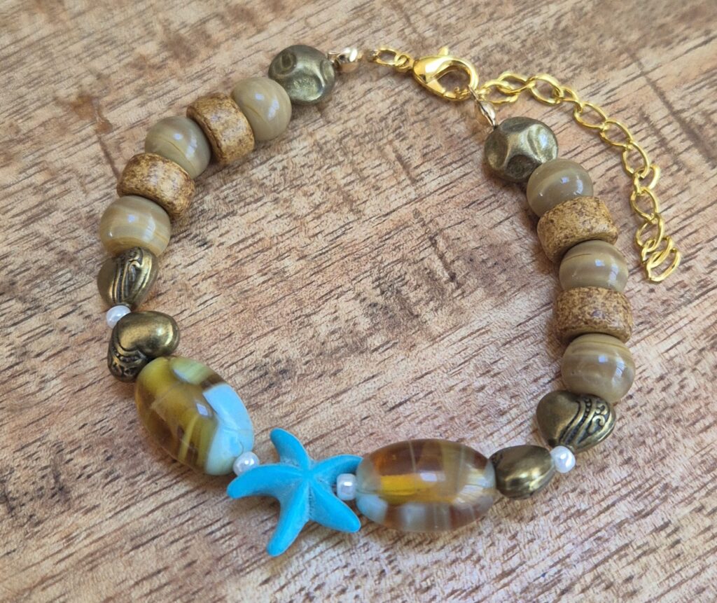 Bruine armband zeester