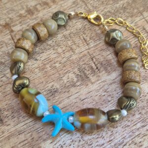 Bruine armband zeester