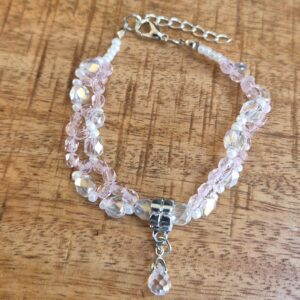 Tsjechische roze glasarmband