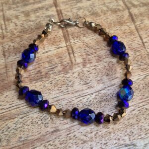 Brons paars/blauw armband