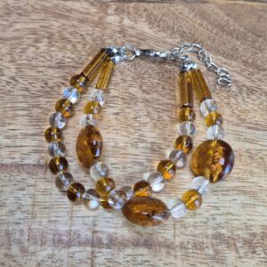 Glasarmband amber