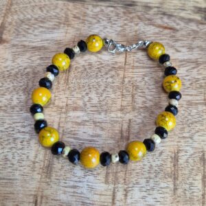 Geel zwart armbandje